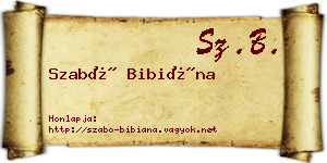 Szabó Bibiána névjegykártya