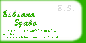 bibiana szabo business card